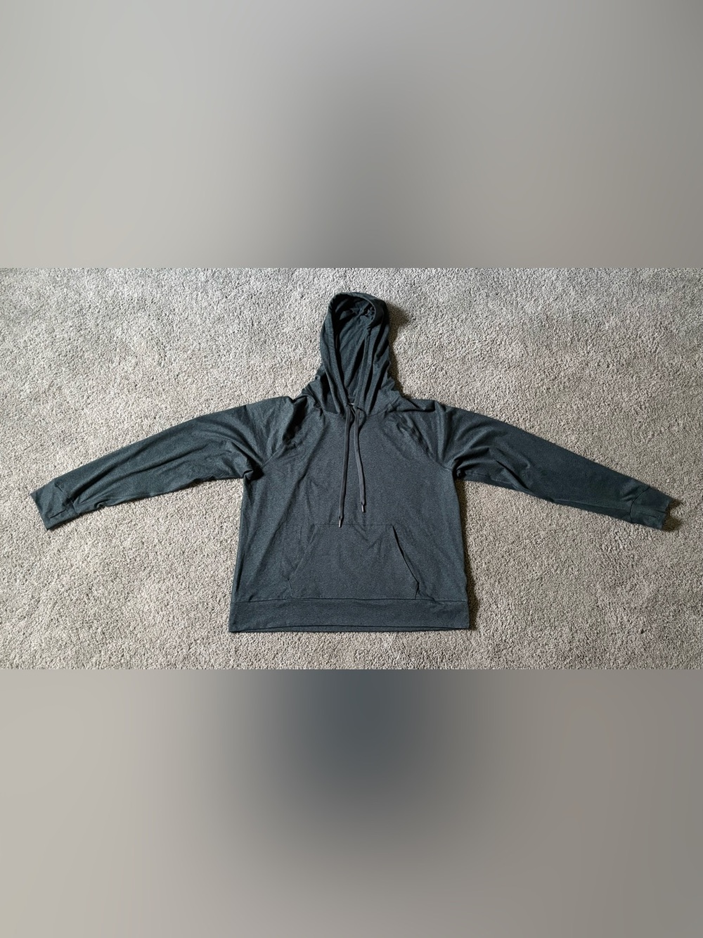 Quince Flowknit Heather Green Pullover Hoodie Womens Size XL